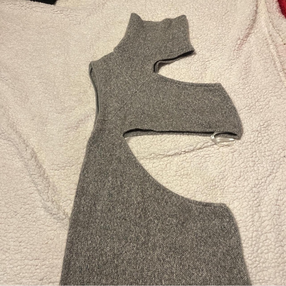 Asymmetrical Gray Bodycon Dress for Night Out